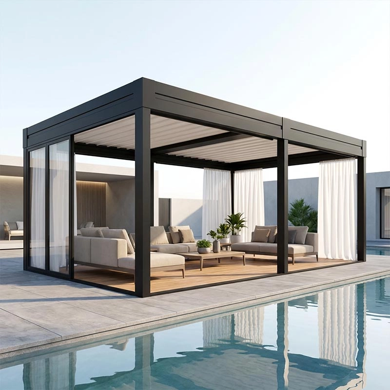 Motorized Louvered Aluminum Pergola
