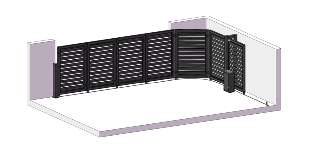 corner sliding gate