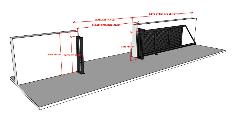 JHR aluminum cantilever sliding driveway gate with roller carriage JHR aluminum cantilever sliding driveway gate with roller carriage